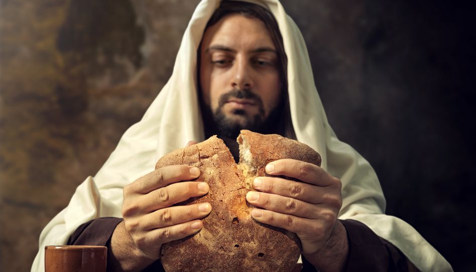 jesucristo partiendo pan